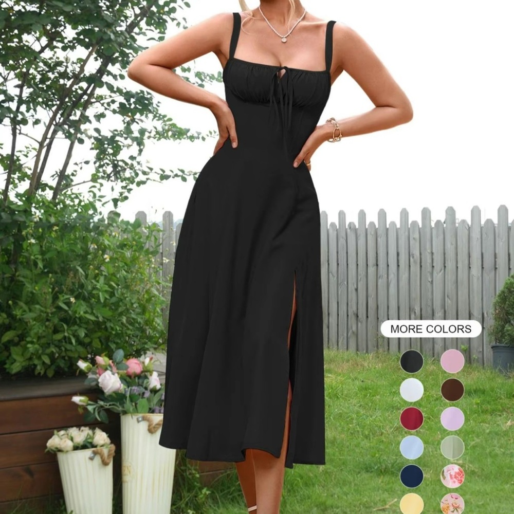 Boutique 9 Black Sleeveless Midi Sundress